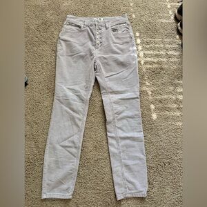 Free People We the Free Lilac Purple Corduroy Pants Jeans Corset Waist Sz 28